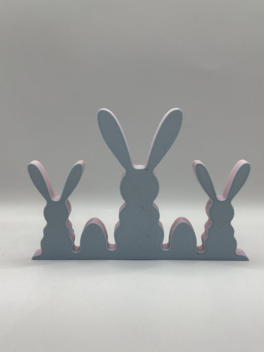 Trio de lapin décoratif