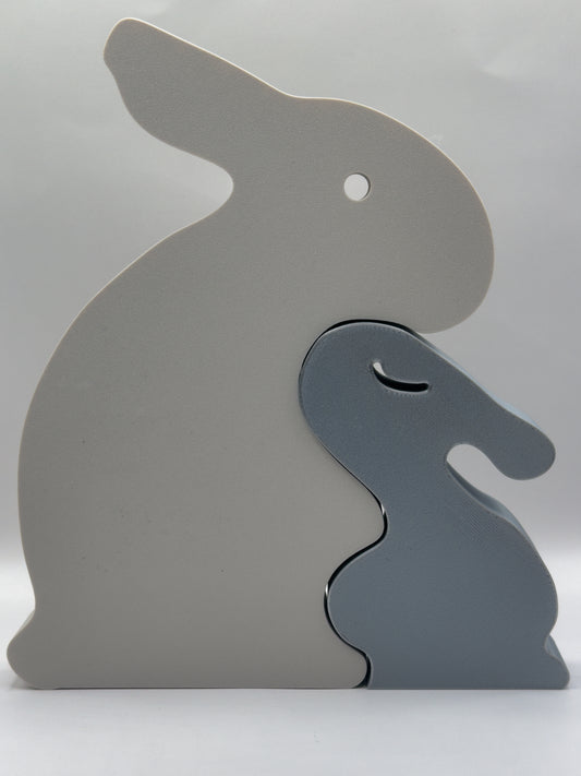 Figurine deux lapins
