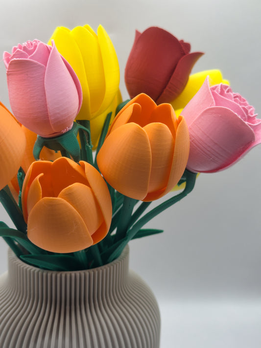 Fleurs imprimées en 3D par lot de 3